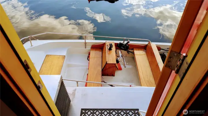 Plenty of room for your accessory boat (example boat is 13.5')