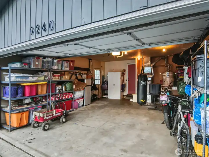 2 car garage with ample storage space