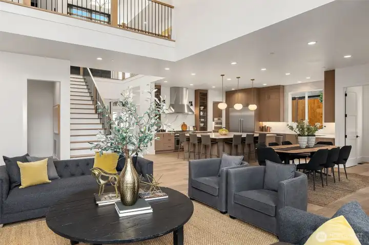 Open, flowing floorplan