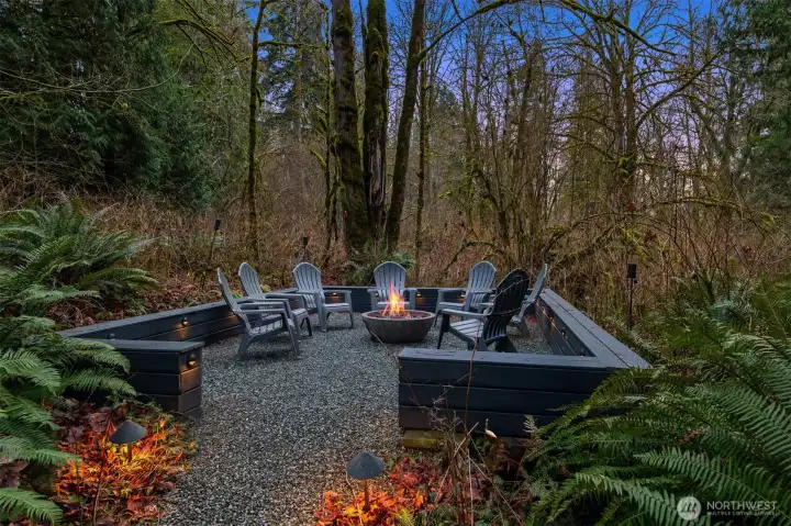 Gather around the multiple fire pits!