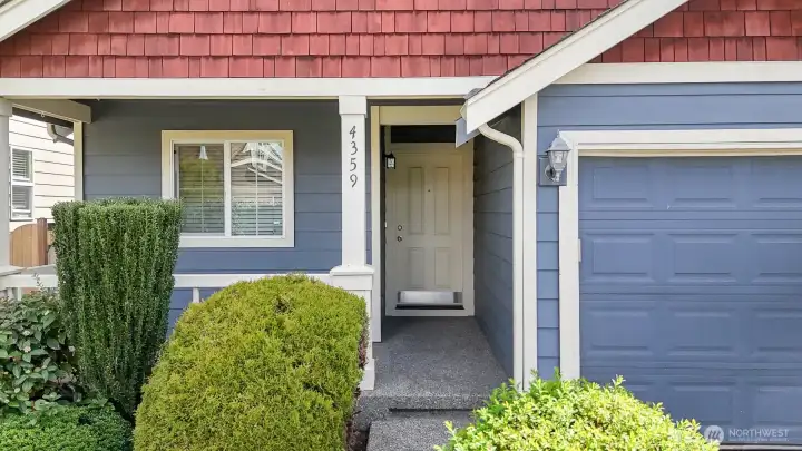 Covered entry with just the right amount of privacy and charm