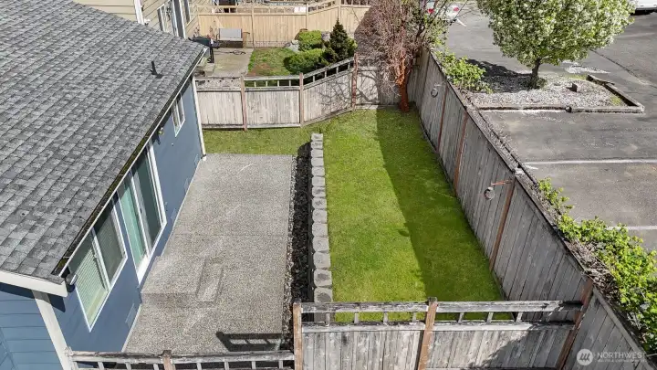 Low-maintenance outdoor space with room to enjoy without the upkeep