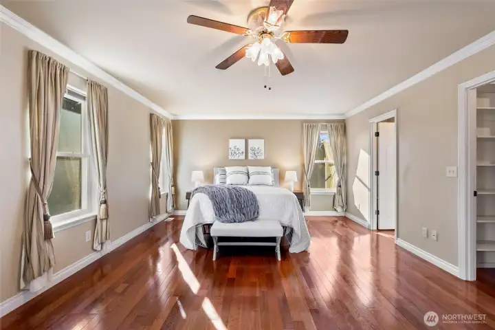 large primary suite on 2nd floor