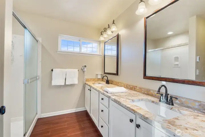 primary bath with walk in shower