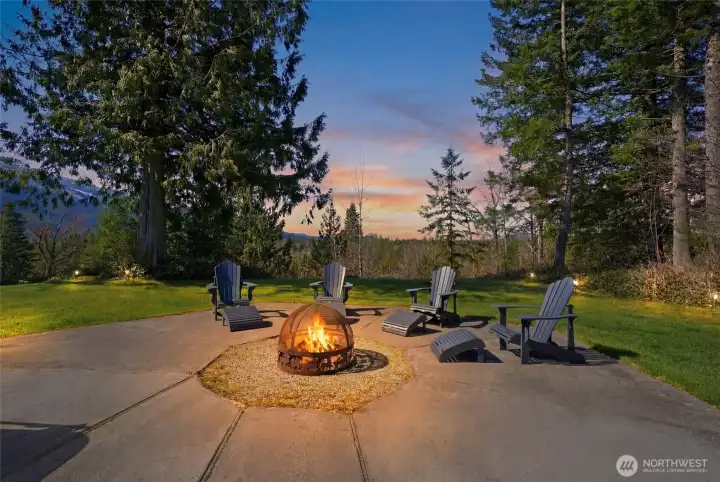 Sunset evenings by the firepit