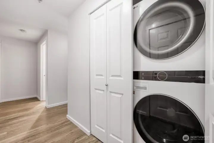 Laundry  closet in hallway