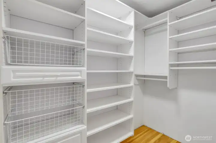Enjoy your very own custom walk-in-closet.