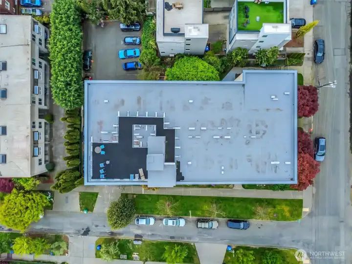 The roof was recently resurfaced.