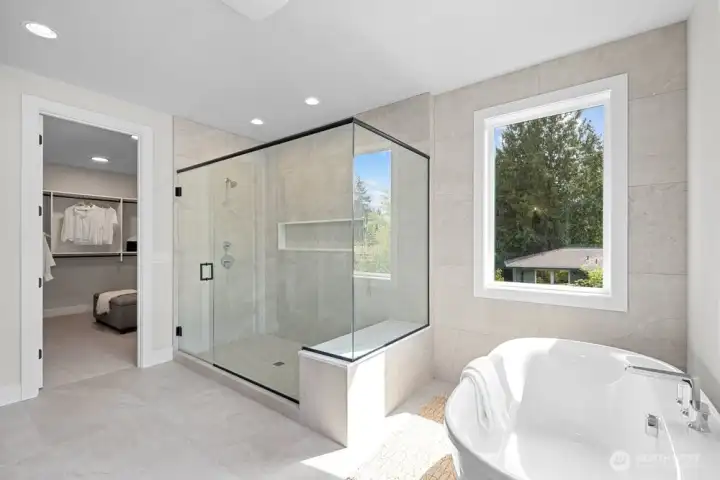 Primary bath with over sized shower