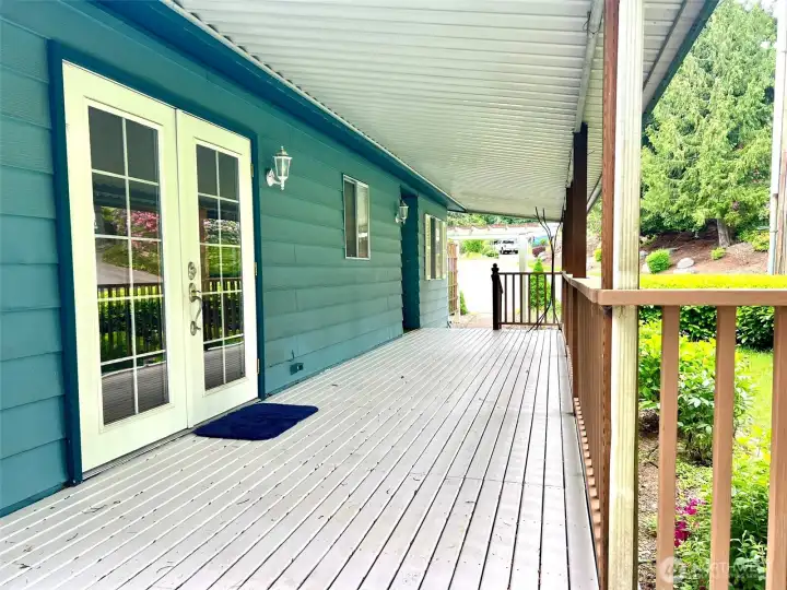 Covered patio to enjoy our PNW weather