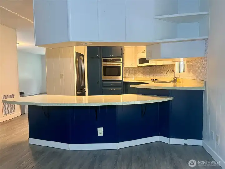 Add some counter stools for extra seating