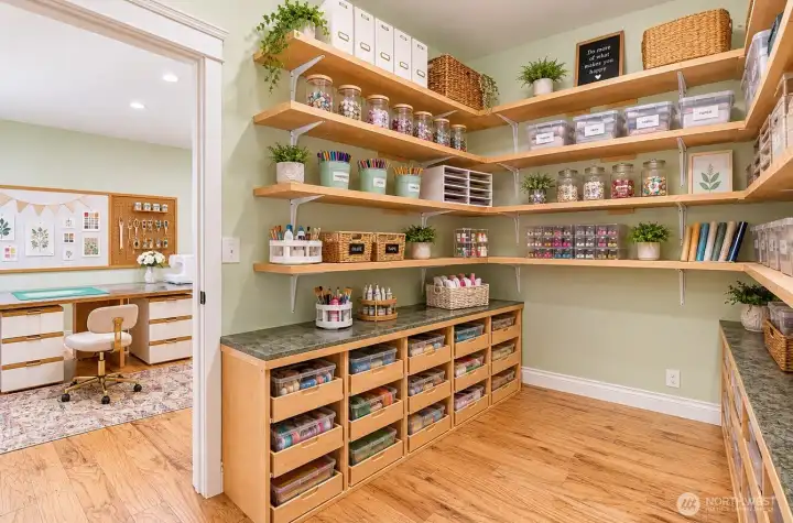 Craft room or home school room, maybe? Virtually staged.