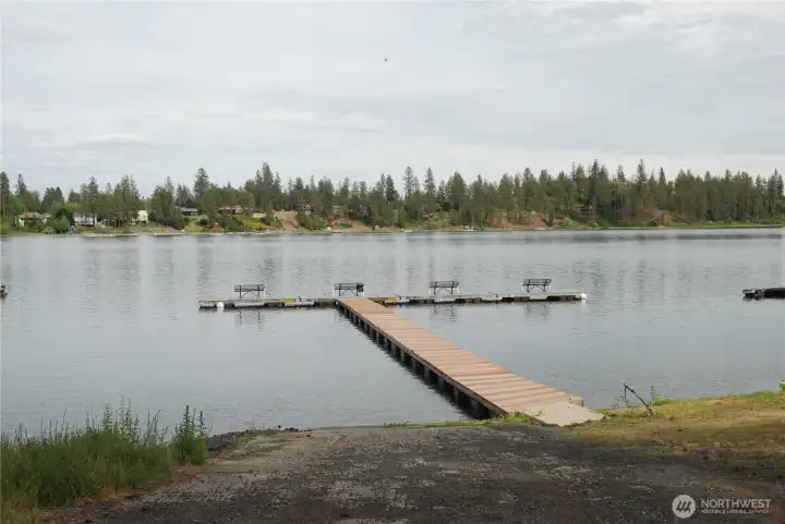 Fishing dock and boat launch for the community Fishing dock and boat launch for the community