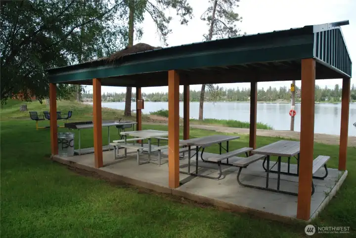 Beach picnic area for the community Beach picnic area for the community