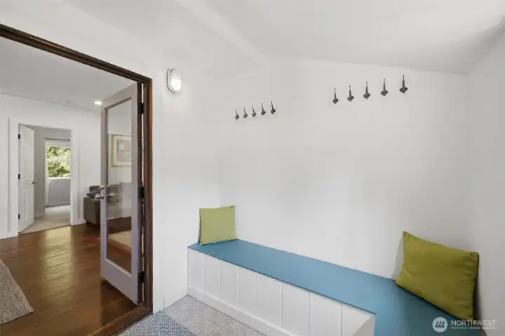 With a fully enclosed mud room