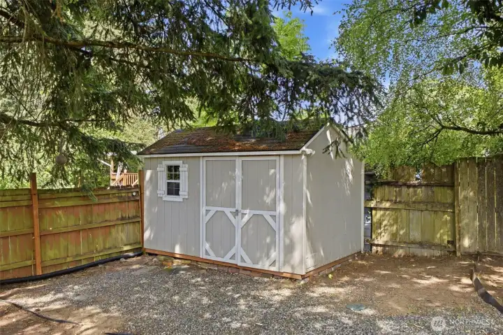 Brand shed for storing all of your garden tools