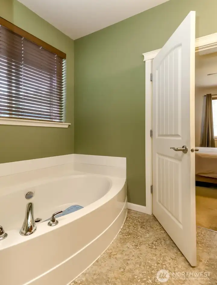 primary bath w/ soaker tub