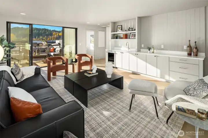 Media room on top floor