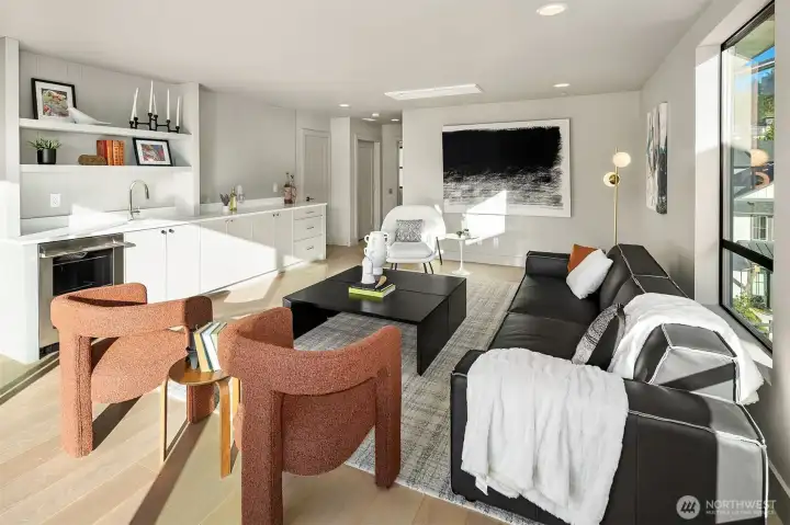 Media room on top floor