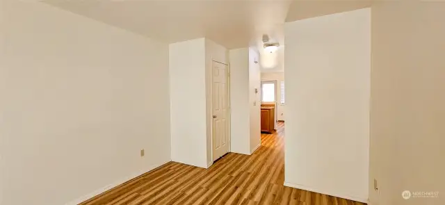 Closet off living room