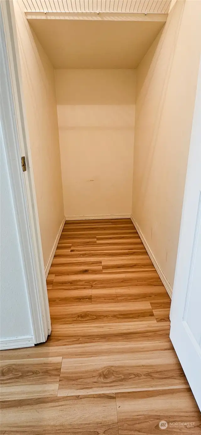 Storage closet off living room