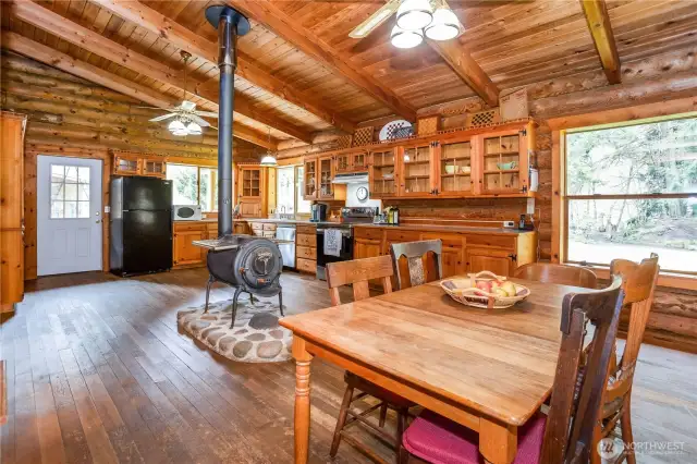 Large Dining and Kitchen