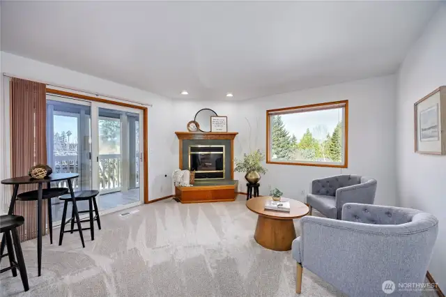Family Room opens to kitchen and enclose all-seasons porch