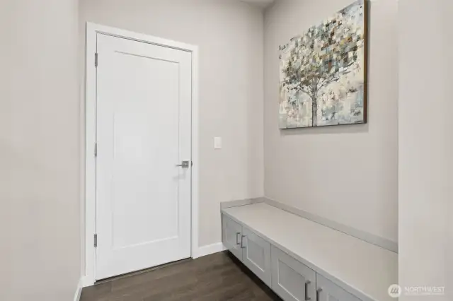 Mudroom off the garage