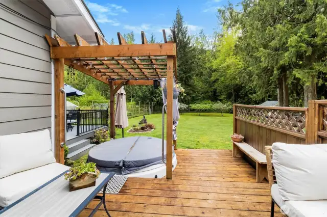 Hot tub and deck