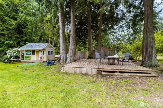 Playhouse and deck