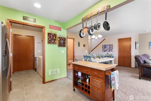 Laundry room off kitchen