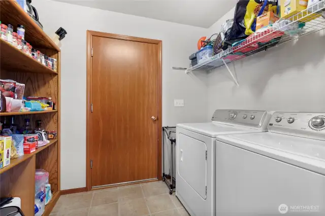 Garage entrance off kitchen