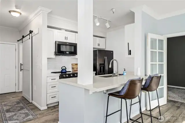 Kitchen  Bar with seating