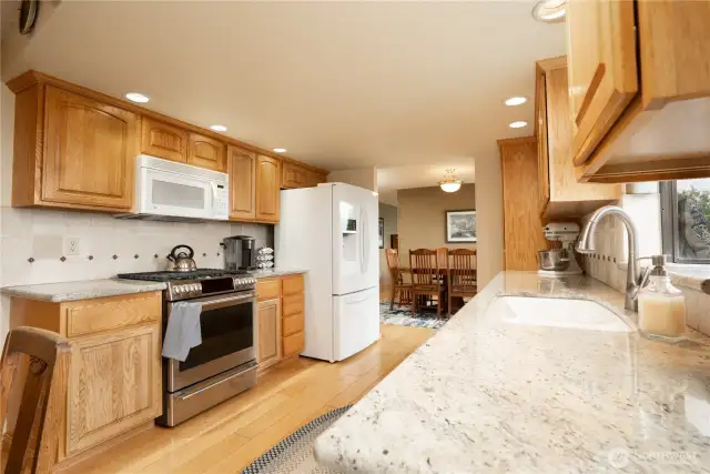 Plenty of counter space in the kitchen