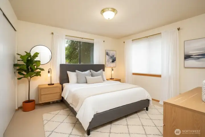 2nd bedroom is virtually staged