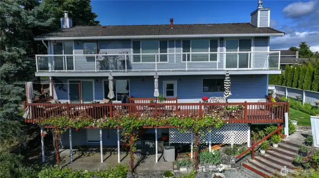 View of all three floors of the house