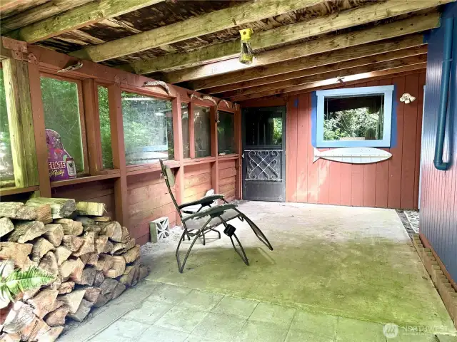 Covered back porch