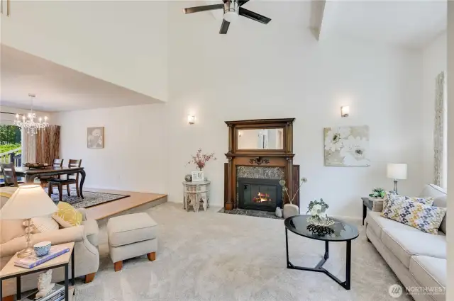 Living Room with Propane Fireplace
