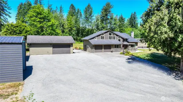 Long Driveway Into Property with Endless Parking Options