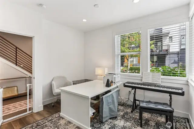 Main floor bedroom / office with ensuite