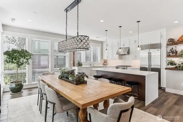 Dining & Kitchen with Southern & Eastern Exposure for Maximum natural light