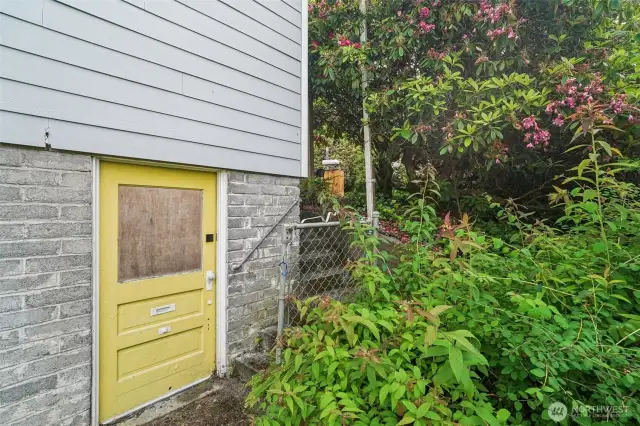Downstairs exterior entrance.