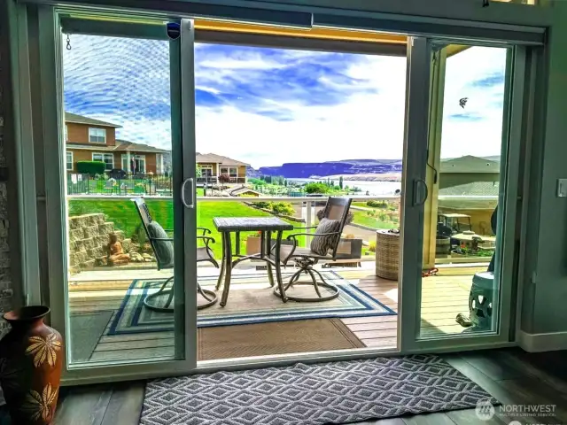 From living area to the large (extended) deck and patio areas.