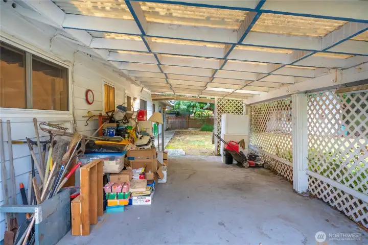 Covered patio - great space for summer entertaining.