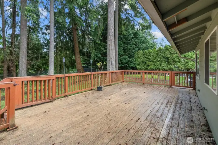 Big deck for entertaining