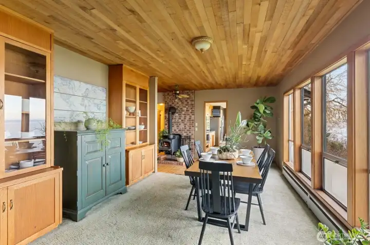 The dining room is in the center of the floorplan, with excellent views to the east!  This area could also be set-up for other purposes, as you wish.