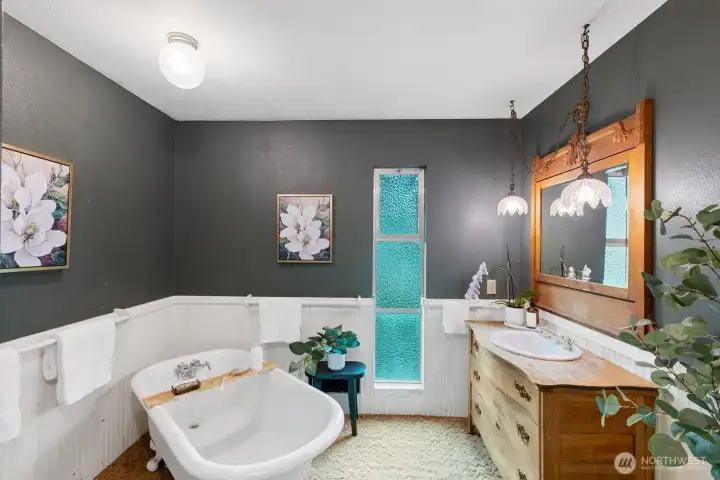 The second bathroom beside the second bedroom.