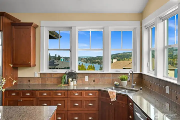 The lake views are incredible