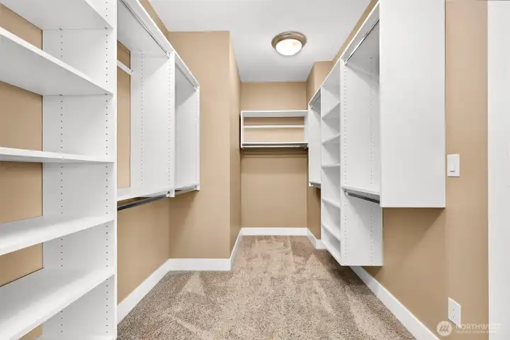 Custom closet for the master