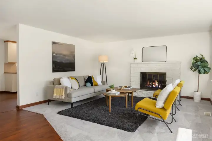 Freshly painted walls throughout the home.